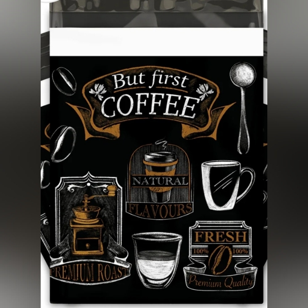 30- 10x13 But First Coffee Poly Mailers